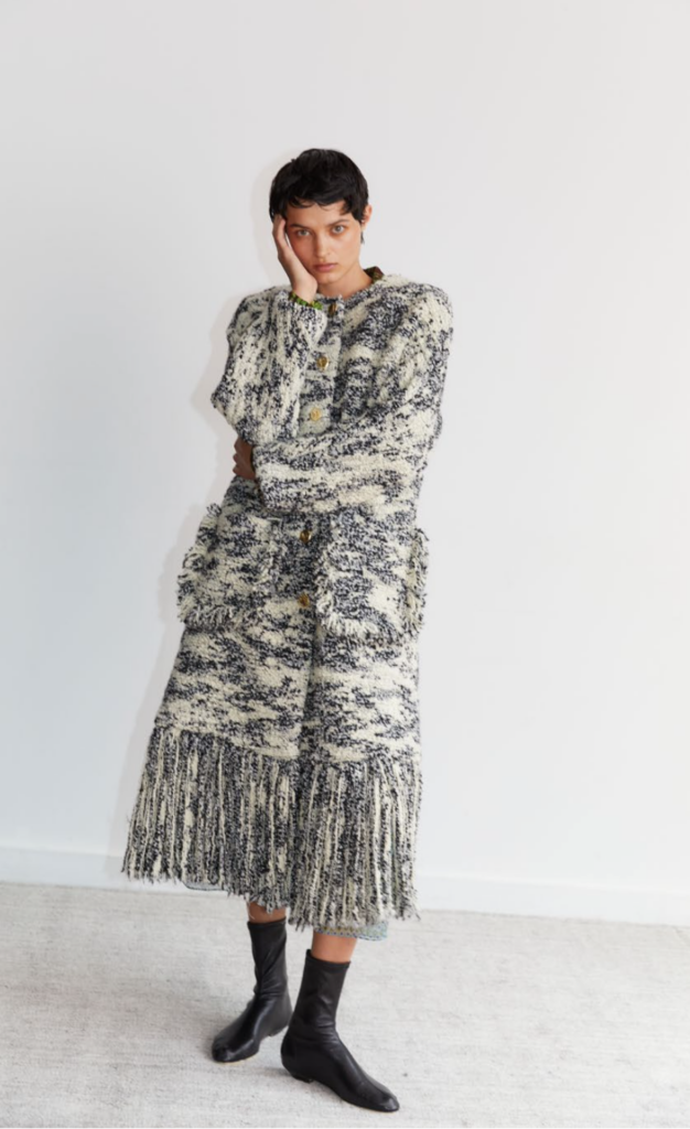 This boucle coat is among Taghi's favorites of the collection.